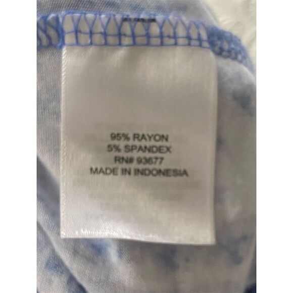 Saint John’s Bay Maxi Skirt Blue Geometric Design Pull On Boho Size PS - Picture 4 of 10